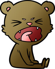 angry cartoon bear
