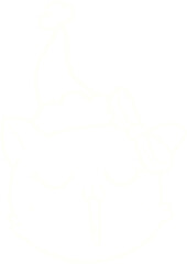 Christmas Cat Chalk Drawing