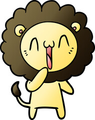 Obraz premium happy cartoon lion
