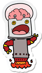 sticker of a cartoon robot