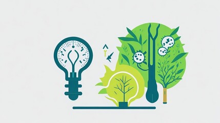 illustration of an eco friendly background with tree