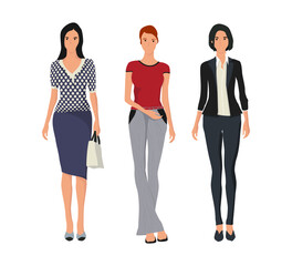 Business fashion vector girls