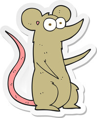 sticker of a cartoon mouse