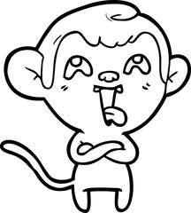 crazy cartoon monkey