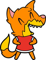 laughing fox cartoon