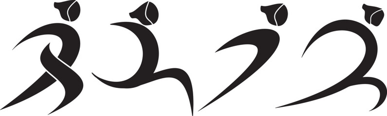 Female  sports icon set