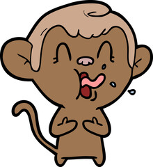 crazy cartoon monkey