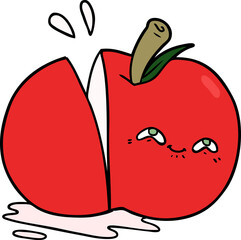 cartoon sliced apple