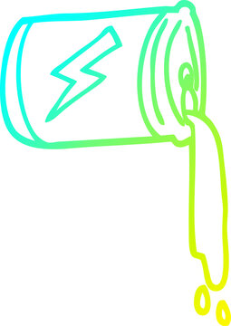 recommend clip art: cold gradient line drawing of a cartoon pouring soda can