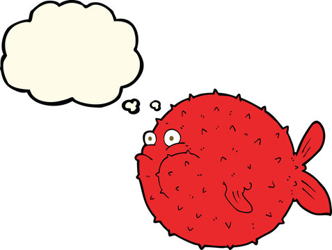 recommend clip art: cartoon puffer fish with thought bubble