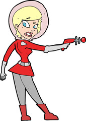 cartoon sci fi girl