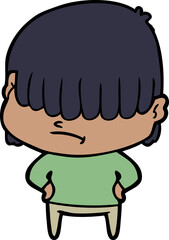 cartoon boy with untidy hair