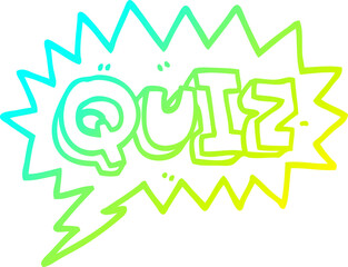 cold gradient line drawing of a cartoon font quiz