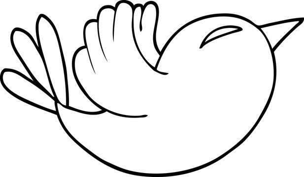 line drawing cartoon bluebird