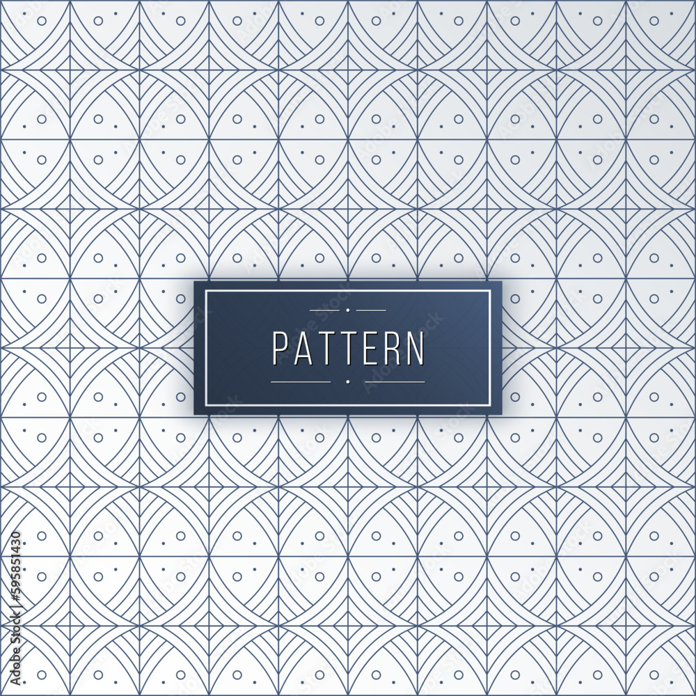 Aufkleber abstract geometric pattern with square curved lines