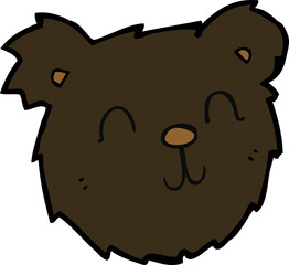 cartoon happy poalr bear face