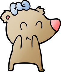 female bear cartoon
