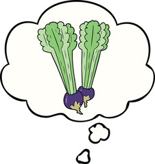 cartoon beetroot with thought bubble