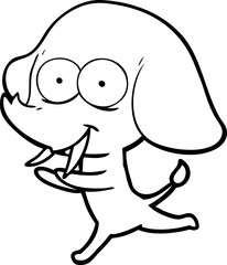 happy cartoon elephant