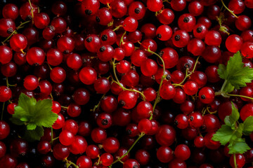 Viele Johannisbeeren auf einem Haufen mit nahtlosem Hintergrund