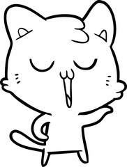 cartoon cat singing