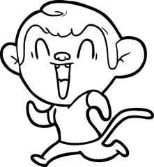 cartoon laughing monkey