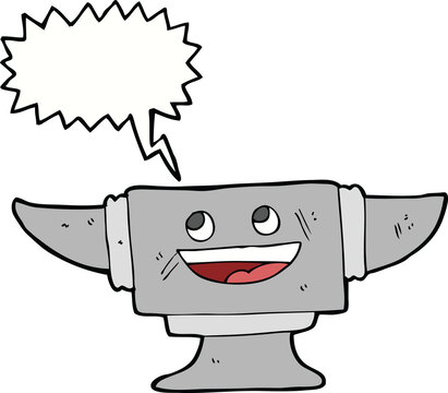 recommend clip art: cartoon blacksmith anvil with speech bubble