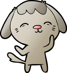 happy cartoon dog