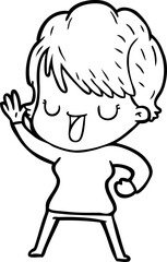 cartoon woman talking