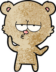 bored bear cartoon