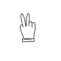 Fototapeta na wymiar Hands line icon