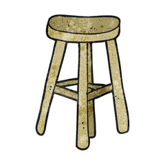 freehand textured cartoon stool