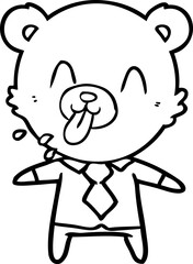 rude cartoon bear boss