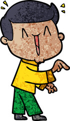 cartoon excited man