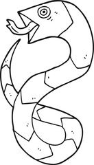 hissing cartoon snake