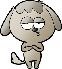 cartoon bored dog