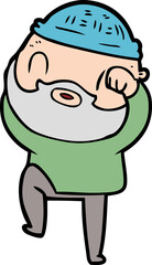 cartoon bearded man
