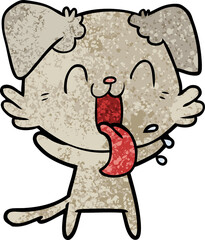 cartoon panting dog