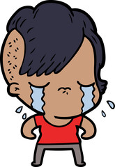 cartoon crying girl