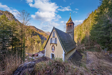 Wallfahrtskirche Maria Klobenstein an der Tiroler Aache, Schmugglerweg, Kössen, Kitzbühel, Österreich, Tourismus, Wandern