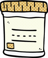 cartoon doodle medical sample jar
