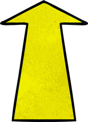 hand drawn quirky cartoon arrow