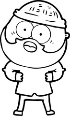 cartoon bearded man