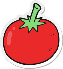 sticker of a cartoon tomato