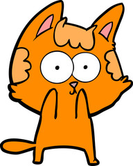 happy cartoon cat