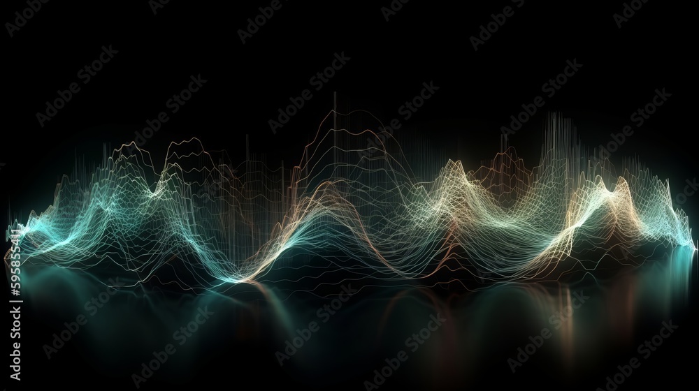 Aufkleber Gravitational Waves of Blue Exploration: Widescreen Cosmic Background of the Future. Generative ai
