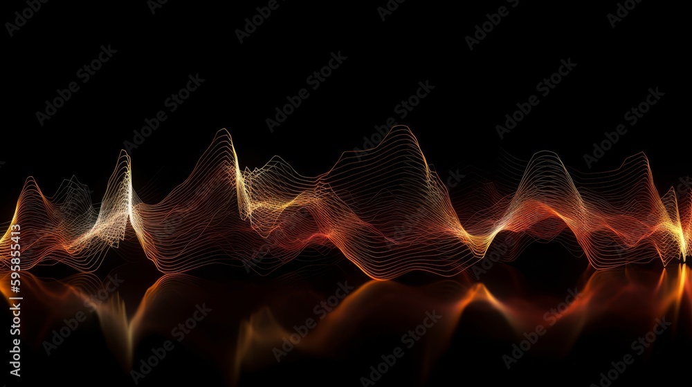 Poster gravitational waves of blue exploration: widescreen cosmic background of the future. generative ai
