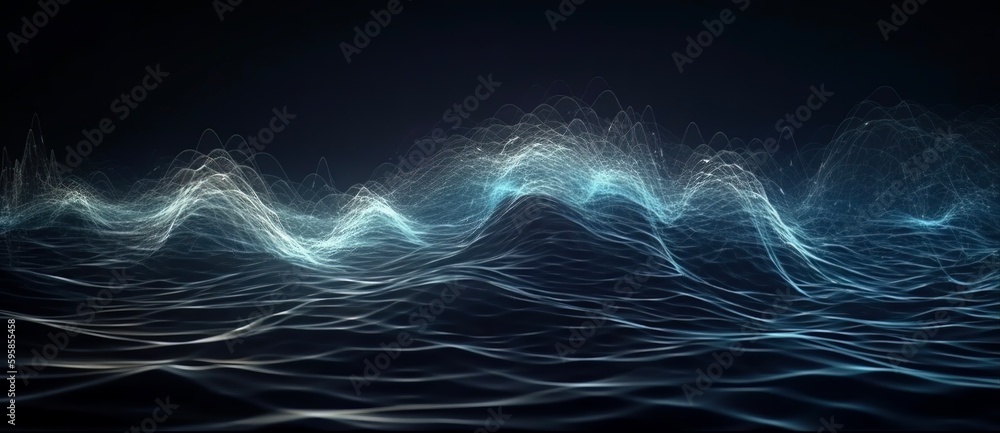 Aufkleber gravitational waves of blue exploration: widescreen cosmic background of the future. generative ai