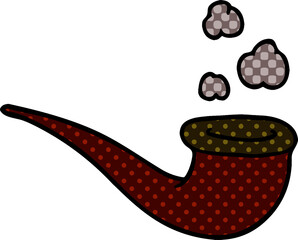 cartoon doodle smoking pipe