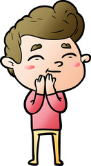 happy cartoon man